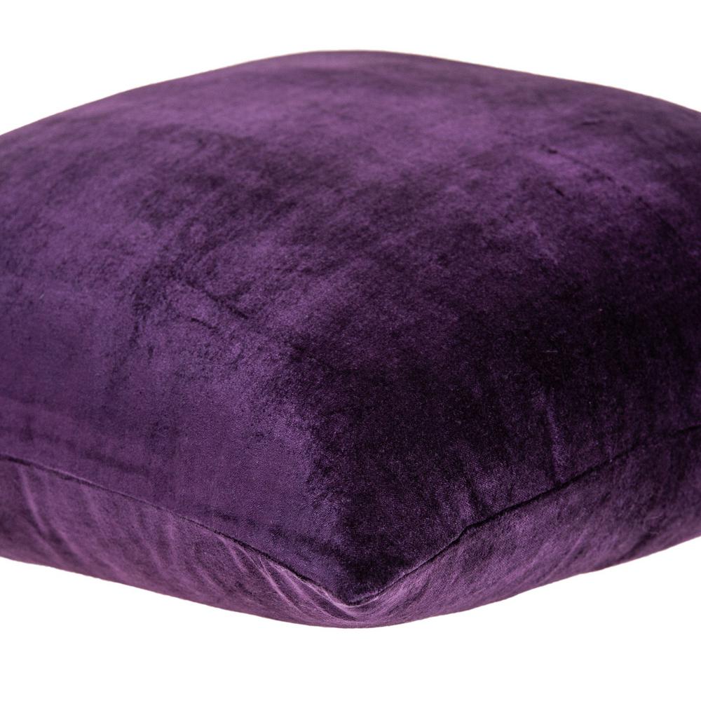 Homeroots Jordan 18 In Purple Solid Color Throw Pillow Cover