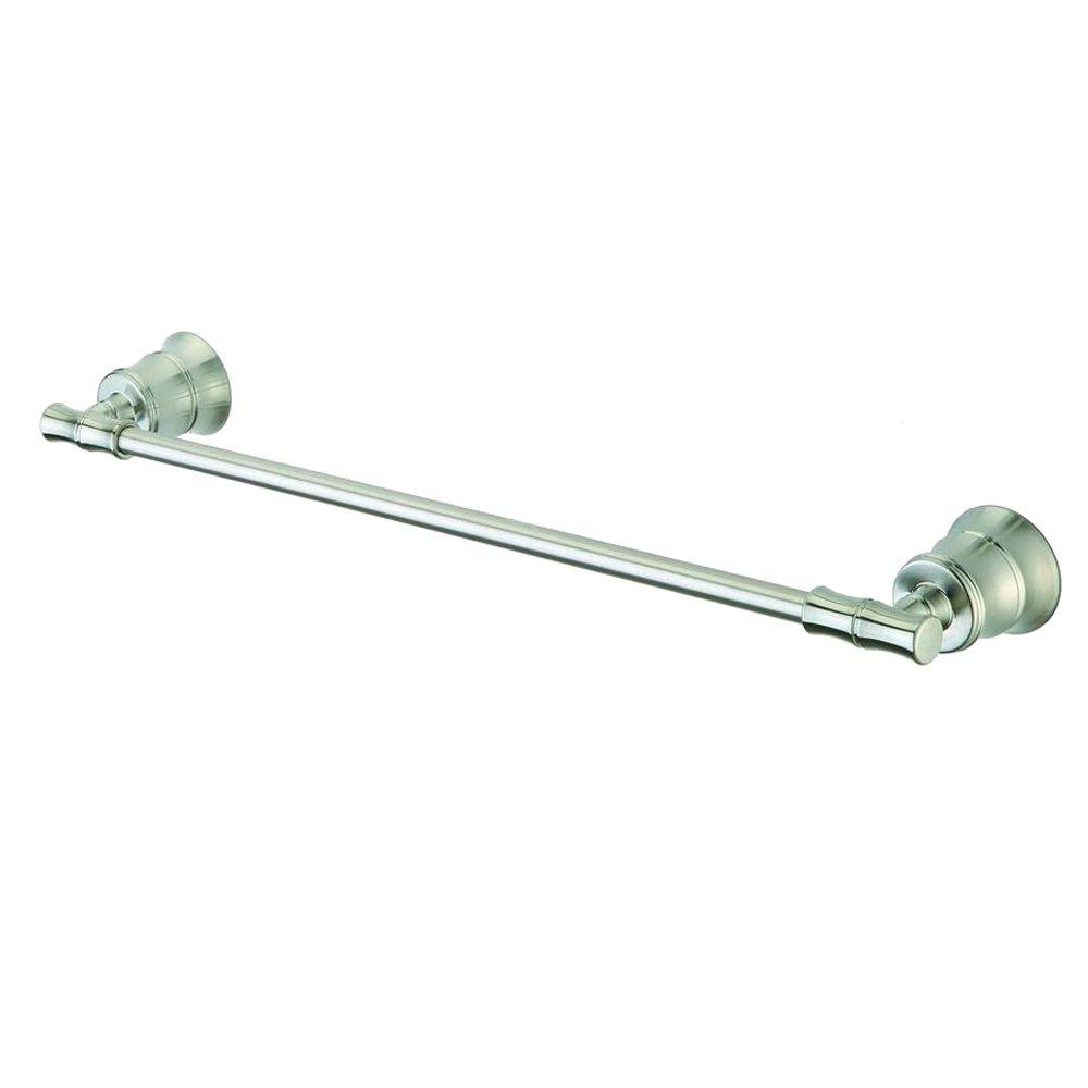 Pegasus Bamboo 18 in. Towel Bar in Brushed Nickel581B0104 The Home