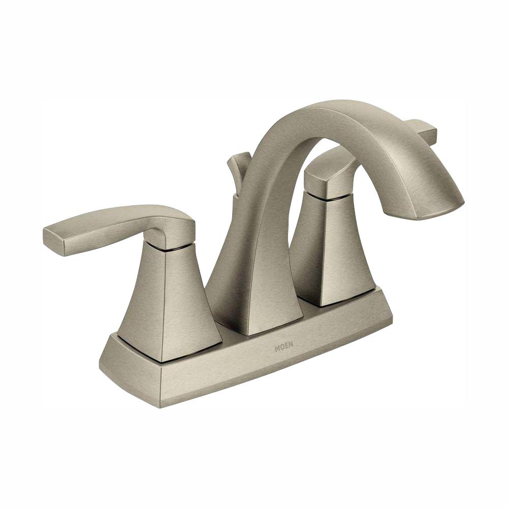 MOEN Voss 2Handle WallMount Bathroom Faucet with Valve in Brushed