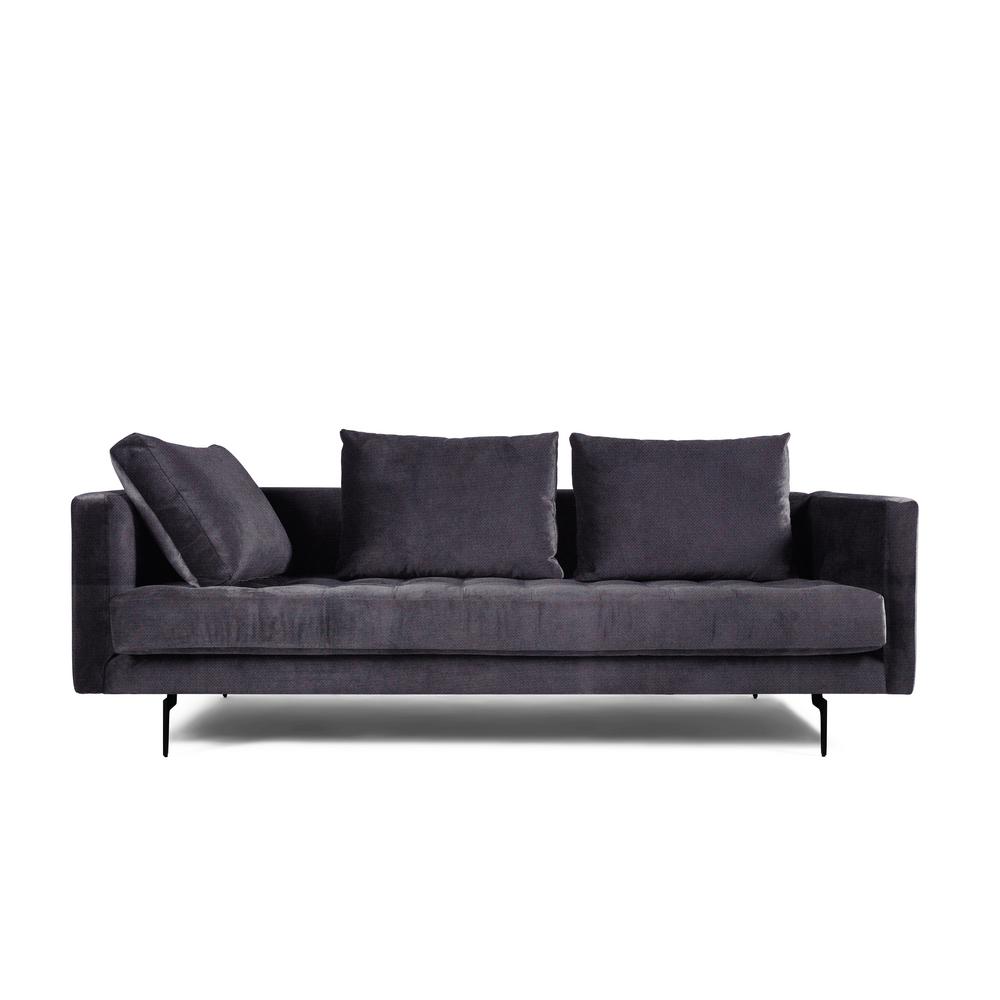 Standard Sofa Purple Fabric Sofas Loveseats Living Room Granville 3 Seat Purple Velvet Sofa