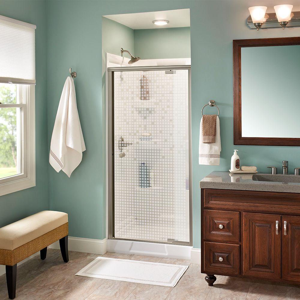 Delta Lyndall 36 in. x 66 in. SemiFrameless Pivot Shower Door in