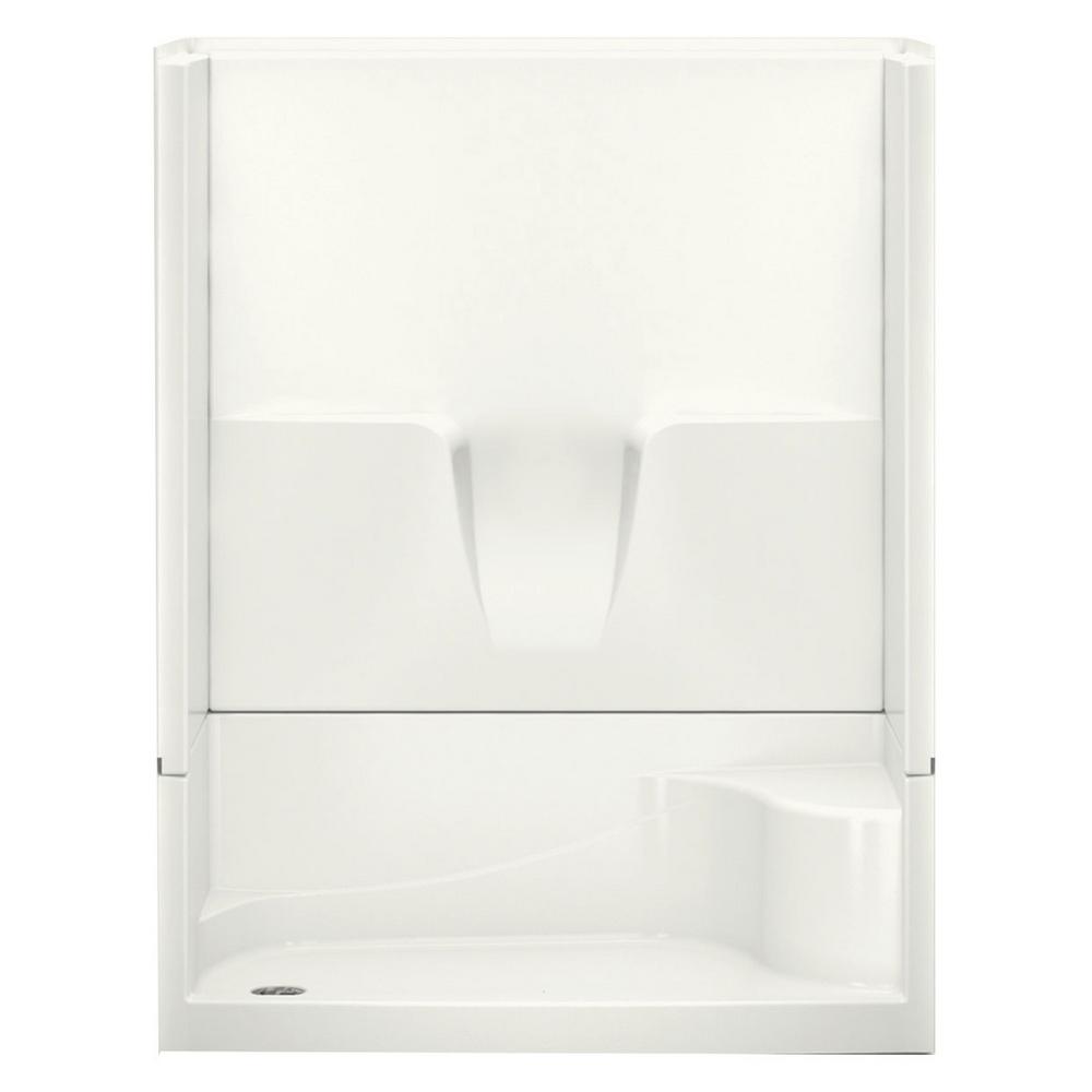 Aquatic Remodeline 60 in. x 34 in. x 76 in. 4Piece Shower Stall with Seat and Left Drain in