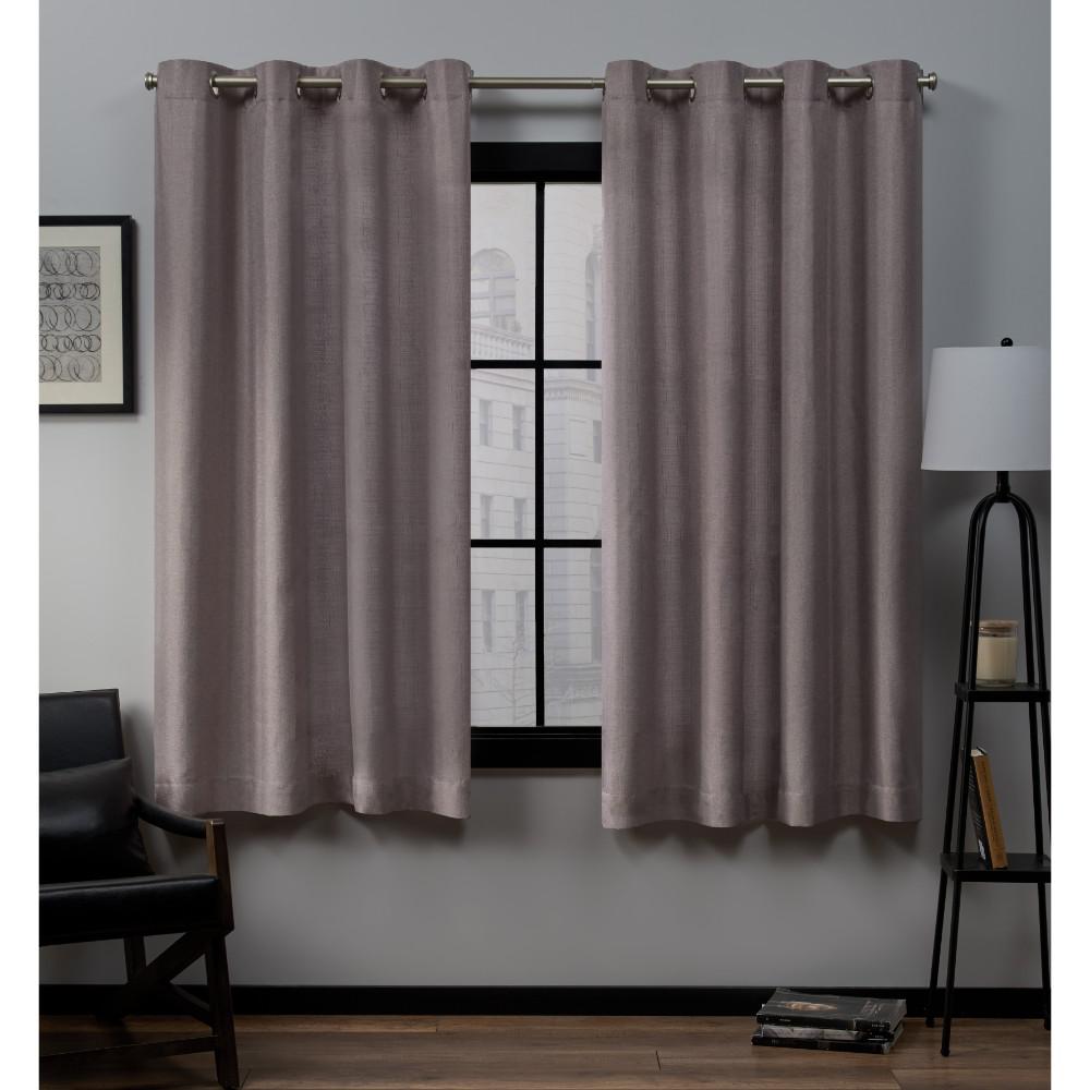 Exclusive Home Curtains Loha 54 in. W x 63 in. L Linen Blend Grommet