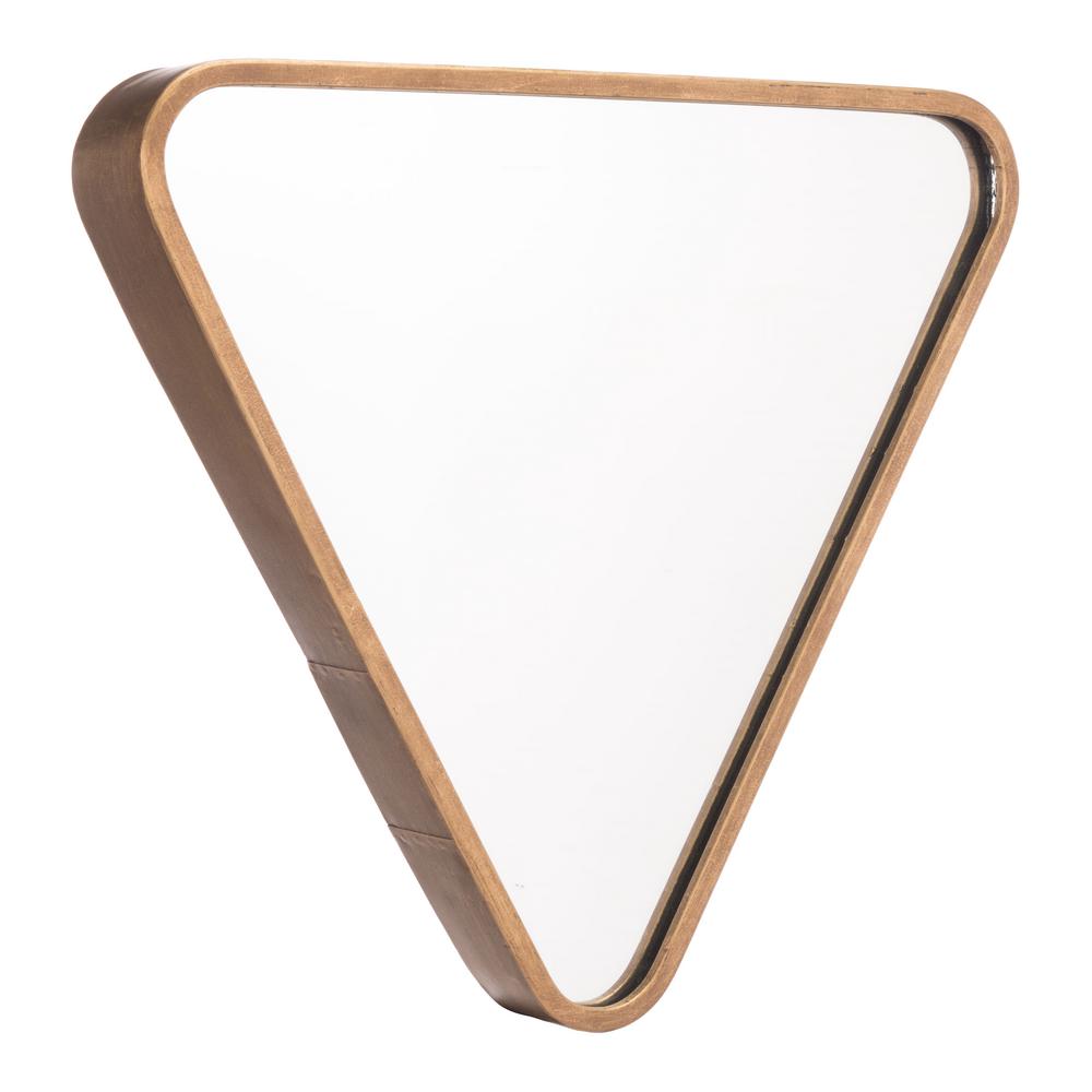 Zuo Triangle Gold Wall Mirror A10633 The Home Depot Triangle Gold Wall Mirror