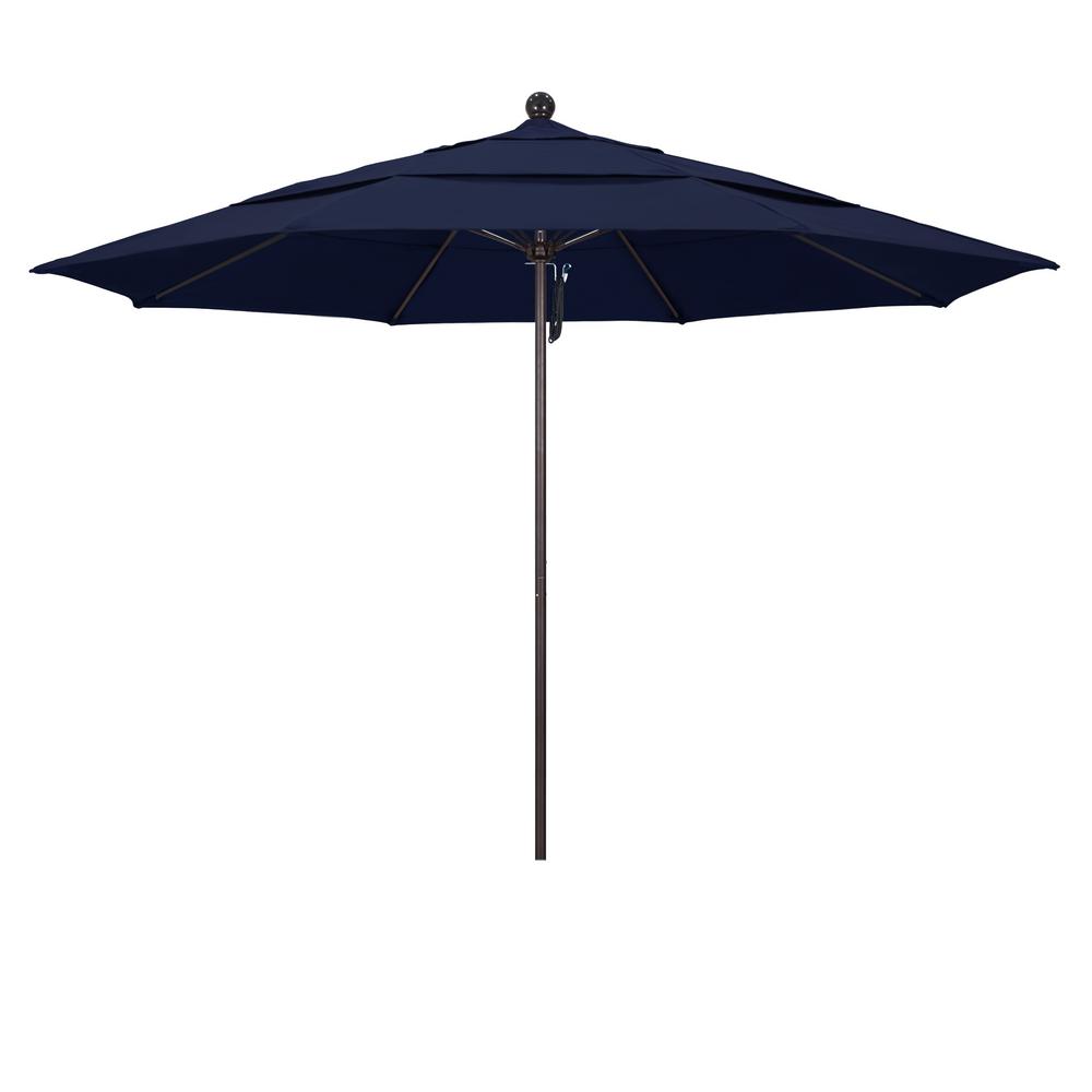 California Umbrella 11 Ft Matted White Fiberglass Market Patio