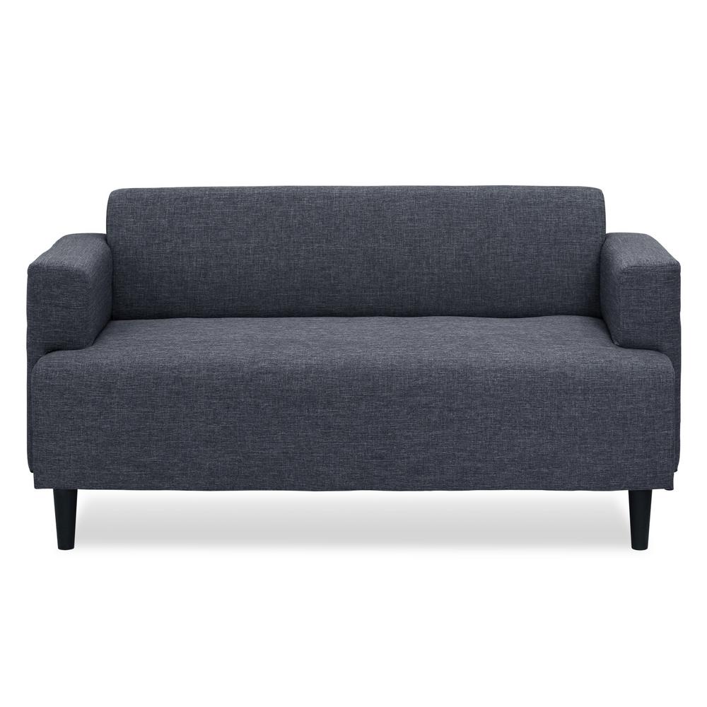 Furinno Simply Home Modern Dark Grey Fabric Sofa Sf808dgy The Furinno Simply Home Modern Dark Grey Fabric Sofa