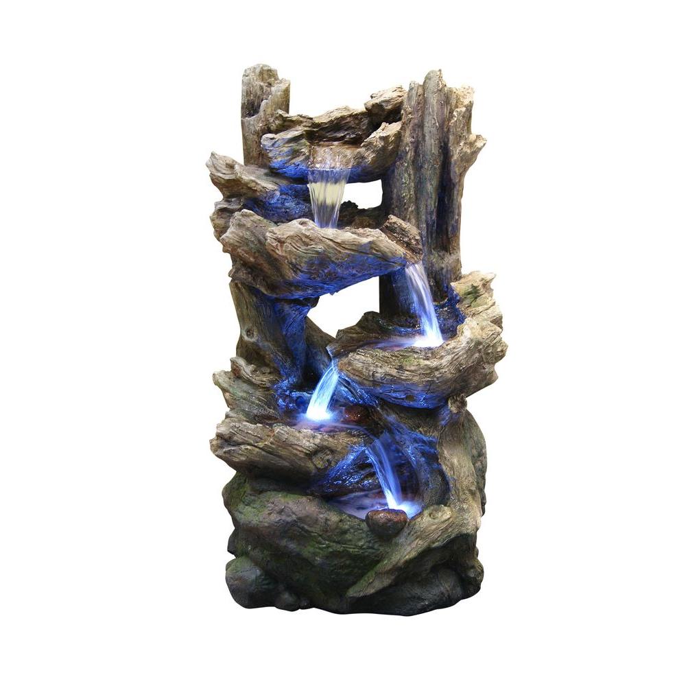 Alpine Flowing Fountain with LED LightWIN794 The Home Depot