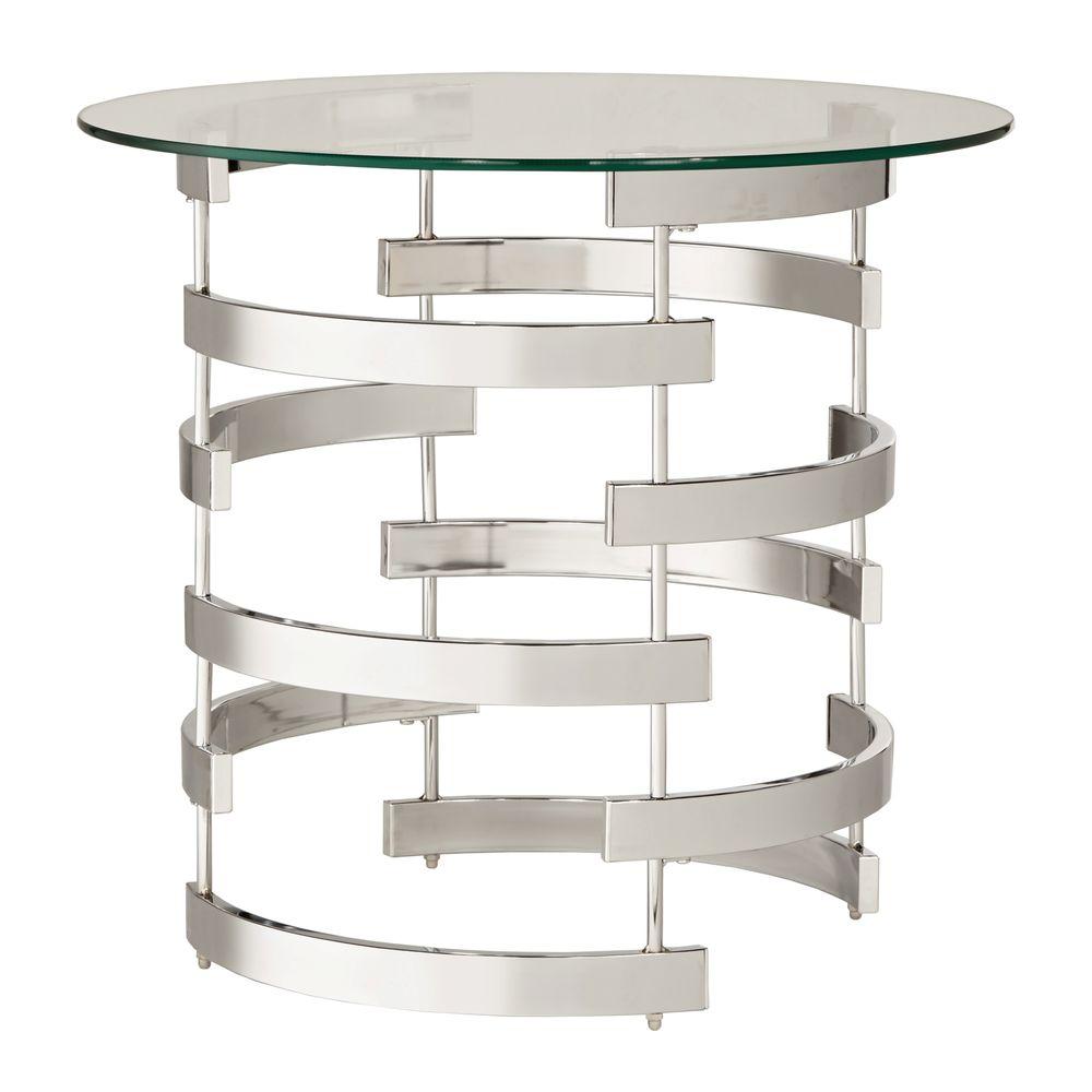 HomeSullivan Calyer Chrome End Table40E180D04 The Home Depot