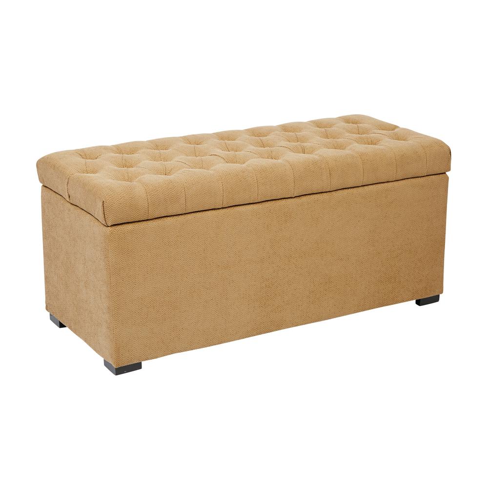 Gold Bedroom Benches Furniture The Home Depot Sahara Shultz Nugget Tufted Storage Bench