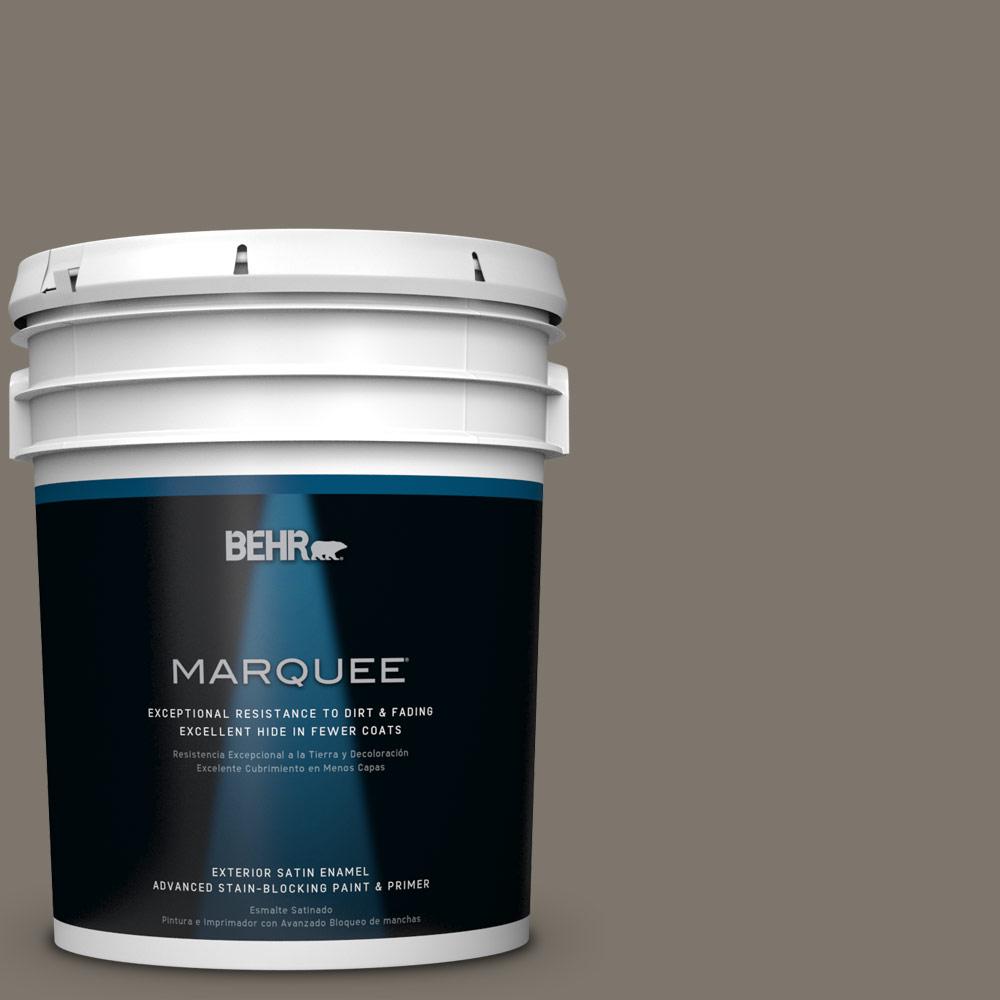 BEHR MARQUEE 1-gal. #QE-17 Ivory Stone Satin Enamel Exterior Paint ...