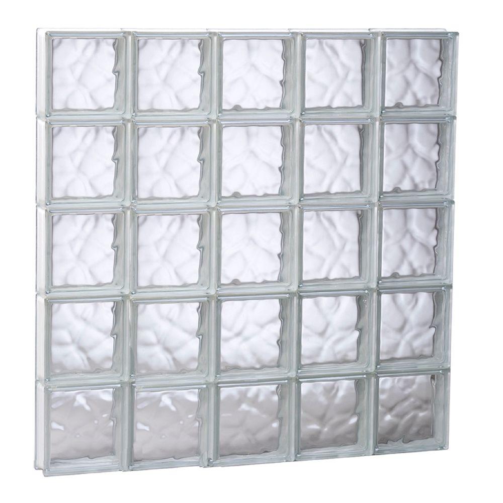 Clearly Secure 38.75 in. x 38.75 in. x 3.125 in. Frameless Wave Pattern
