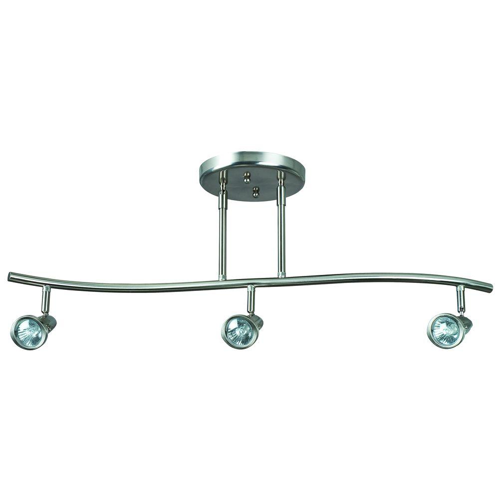 Luminance 3 Light Bright Satin Nickel Dual Stem Track Fixture F2963 Luminance 3 Light Bright Satin Nickel Dual Stem Track Fixture