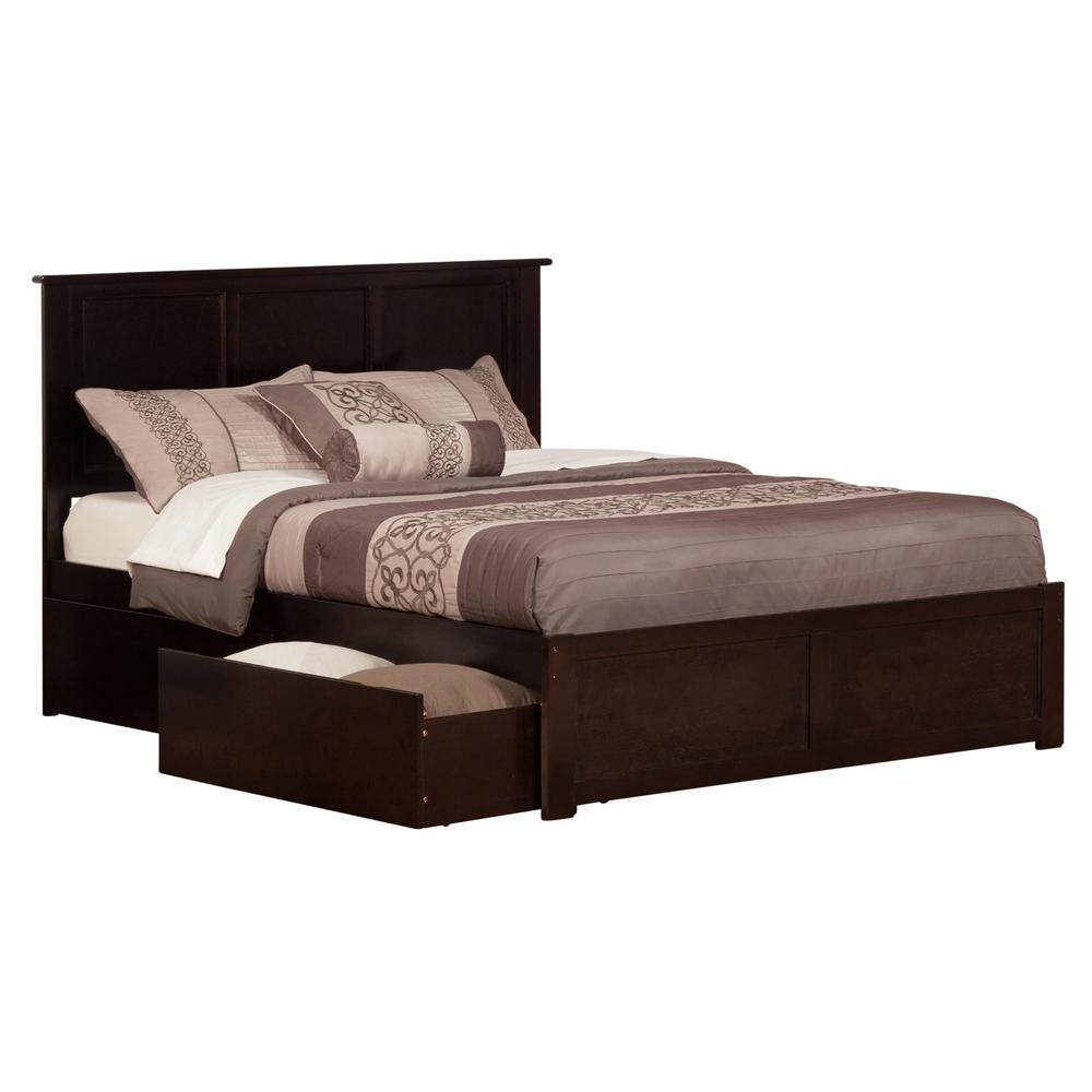 King Wood Black Beds Headboards Bedroom Furniture The Madison Espresso King Platform Bed