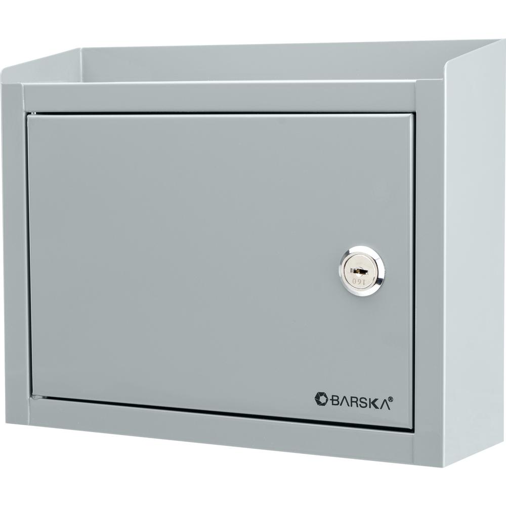 BARSKA 0.13 cu. ft. Steel MultiPurpose Safe Drop Box, GrayCB12710