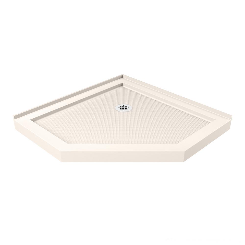 Dreamline Slimline 42 In W X D Neo Angle Shower Base Biscuit