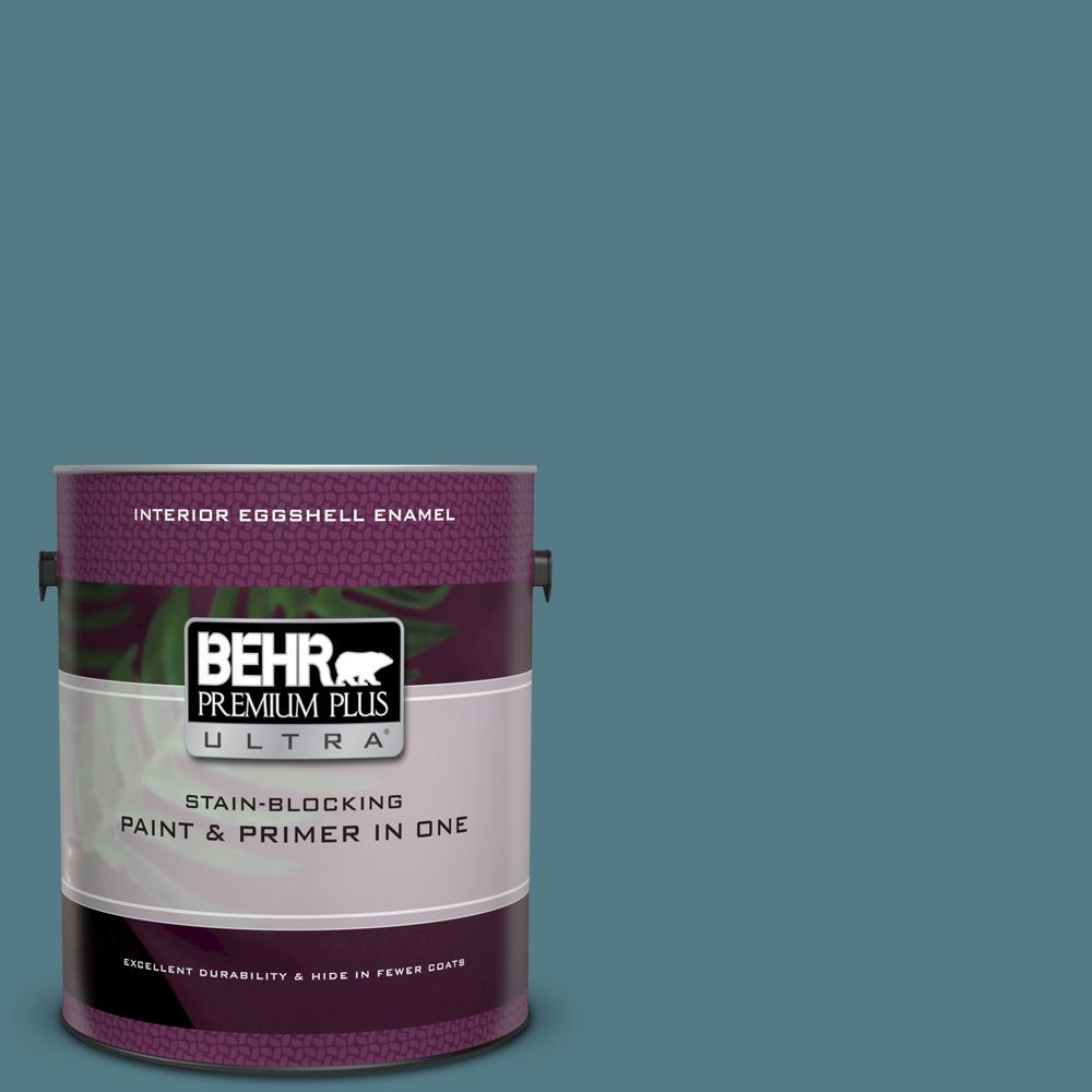 Behr Premium Plus Ultra 1 Gal 540f 5 Smokey Blue Eggshell Enamel 540f 5 Smokey Blue Eggshell Enamel Interior