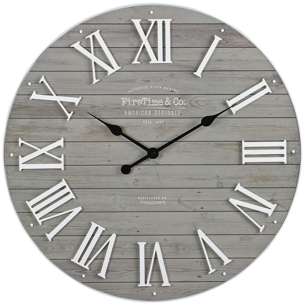 https://images.homedepot-static.com/productImages/fe4cefc3-bd7e-5688-a43b-98b0d6faf117/svn/gray-firstime-co-wall-clocks-31205-64_1000.jpg