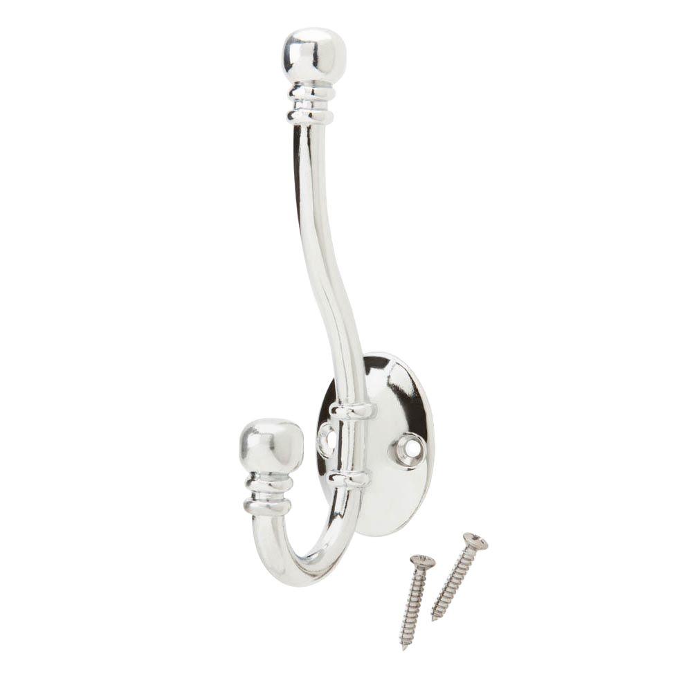 Everbilt Chrome Decorative Coat and Hat Hook-15734 - The Home Depot