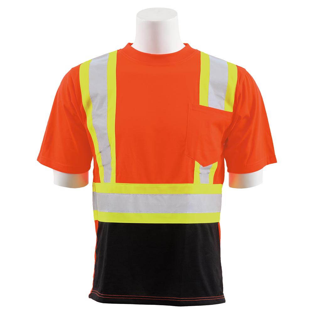 ERB Safety Products 63612 ERB 9604SBC HVO Short Sleeve Contrasting Trim Class 2 4XL Orange