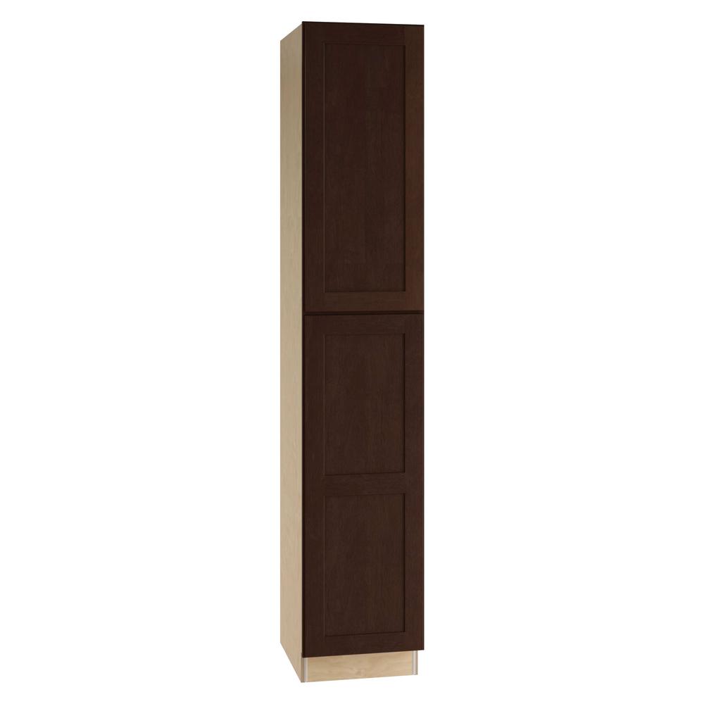Shaker Birch Kitchen Cabinets The Home Depot Franklin Assembled 18 X 96 24 In Pantry Utility 2 Single Door