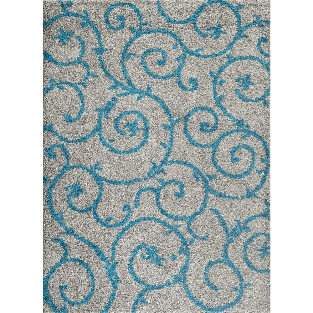 World Rug Gallery Soft Cozy Contemporary Scroll Turquoise Gray 3 Ft World Rug Gallery Soft Cozy Contemporary Scroll Turquoise Gray 3 Ft X 5 Indoor Area 2323 Turq 3x5 The Home Depot