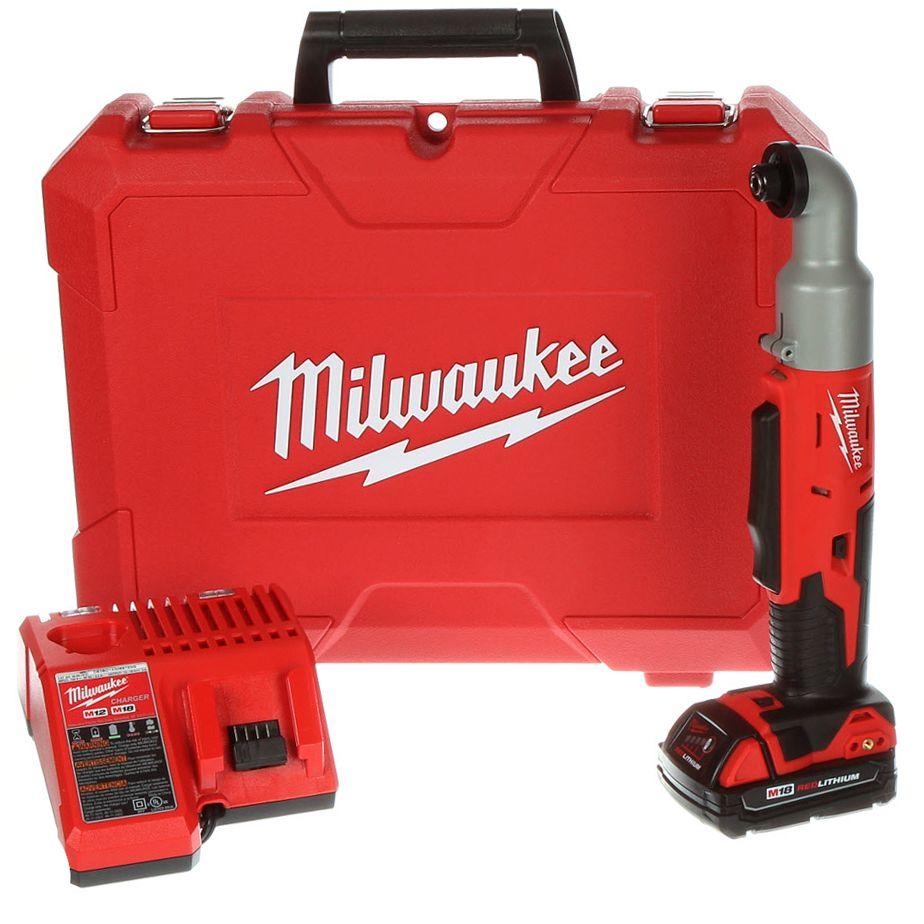 Milwaukee M18 18-Volt Lithium-Ion 1/4 in. Cordless 2-Speed Right Angle ...