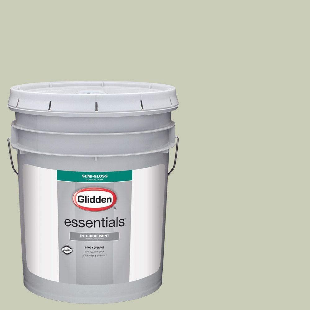 Glidden Essentials 5 gal. HDGG49 Soft Sage SemiGloss Interior PaintHDGG49E01SD The Home Depot