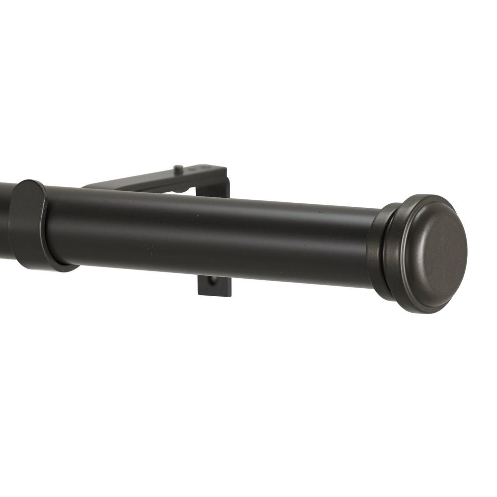 Art Decor 48 in. NonAdjustable 11/8 in. Single Window Curtain Rod Set