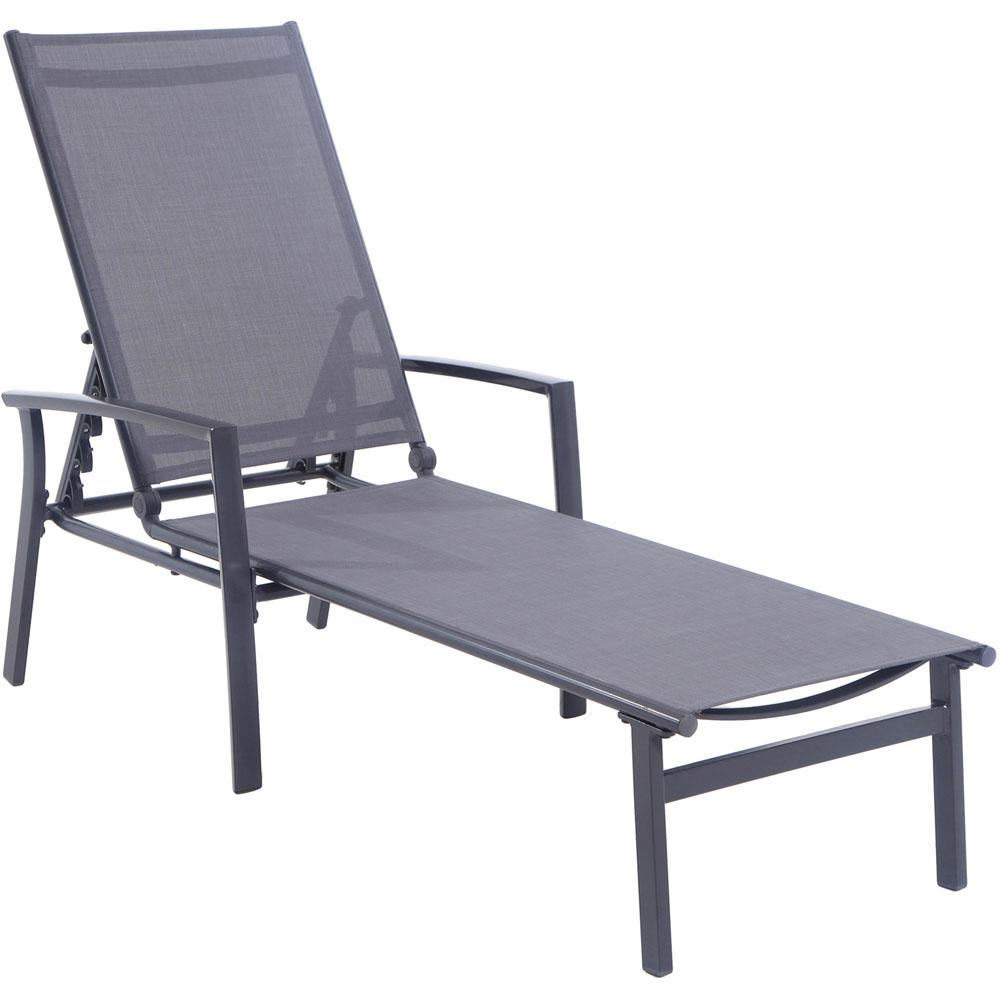 Gray Outdoor Chaise Lounges Patio Chairs The Home Depot Naples Aluminum Adjule Outdoor Chaise Lounge In Gray