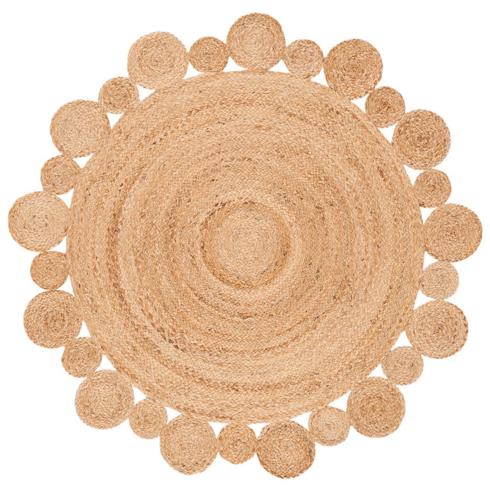 Safavieh Natural Fiber Beige 3 ft. x 3 ft. Round Solid Area Rug-NFB307A ...