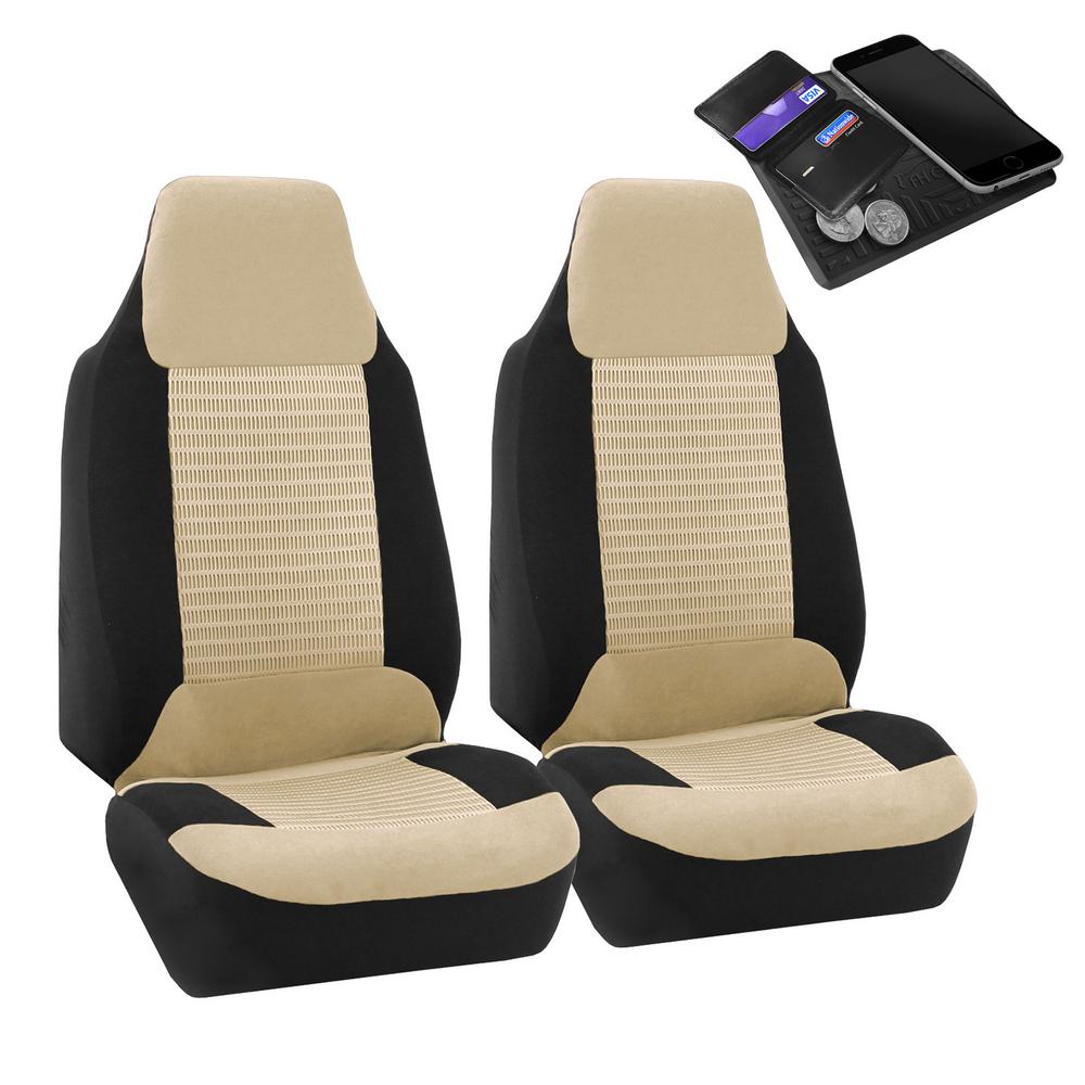 Fh Group Premium Fabric 47 In X 23 In X 1 In Half Set Front Seat