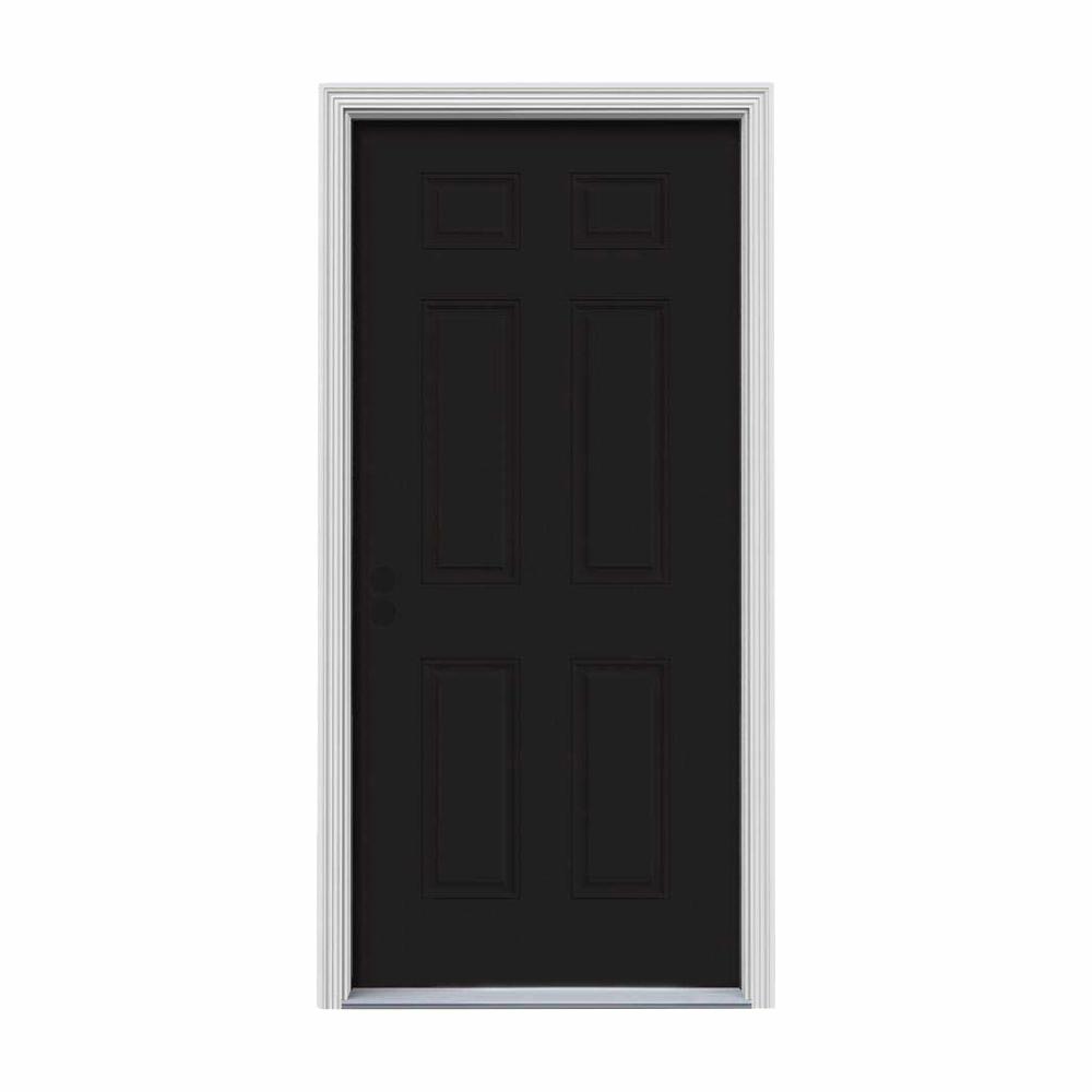 RightHand/Inswing 30 x 80 Exterior Prehung Steel Doors Without Glass Steel Doors The