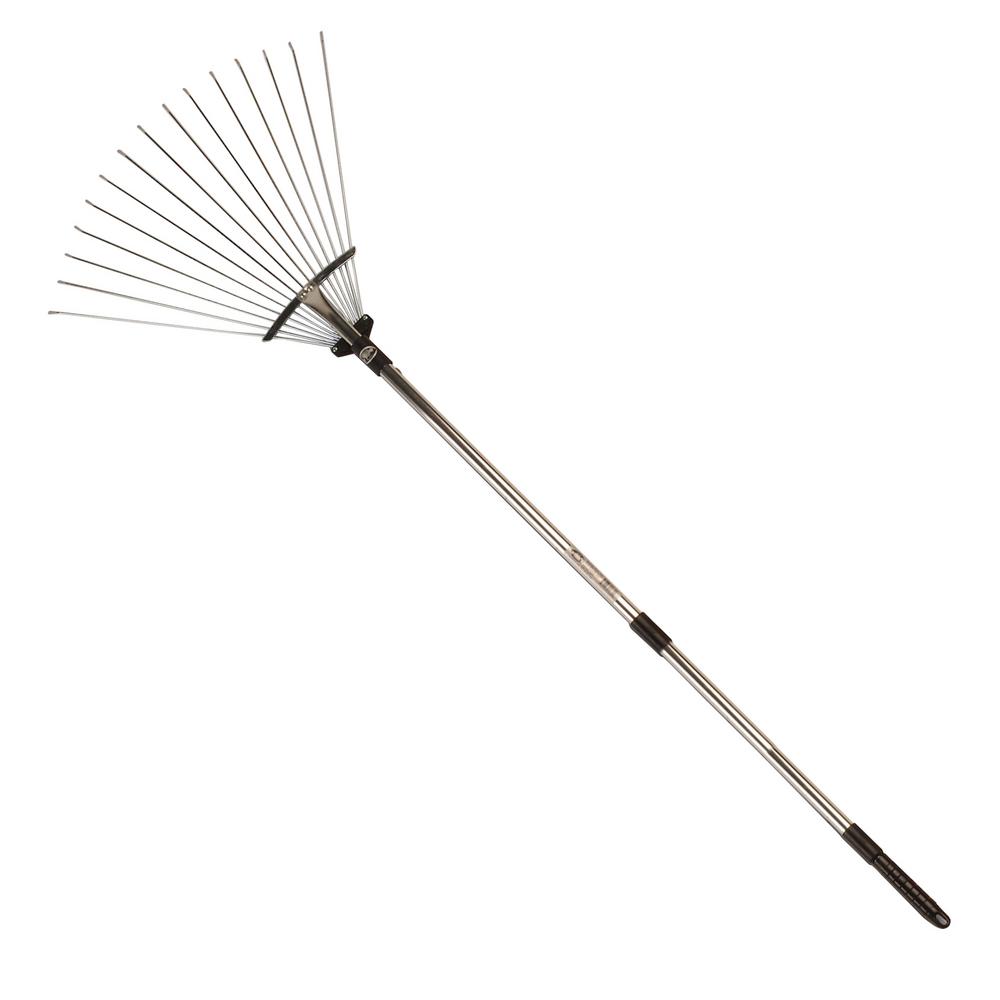 Barnel Usa Gardening Tools Garden The Home Depot 35 In To 71 Steel Head Telescopic Adjule Fan Rake