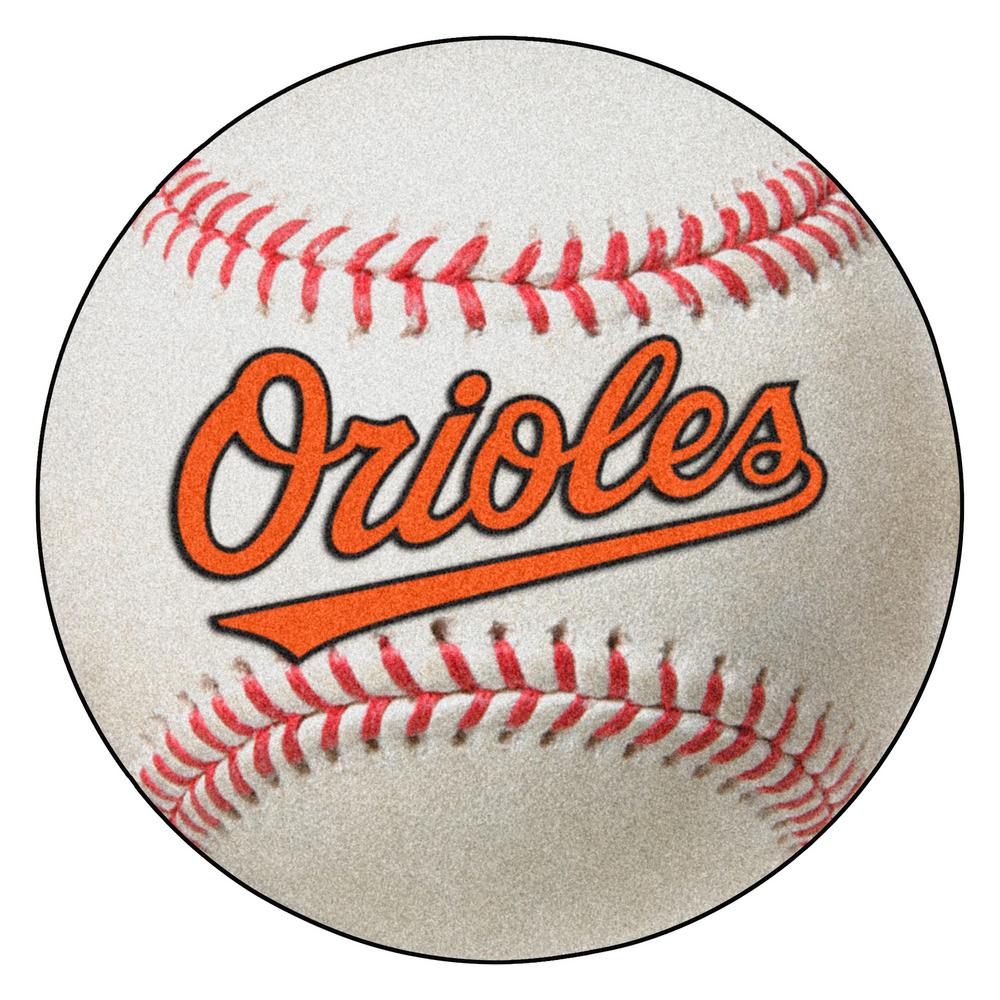 Fanmats Mlb Baltimore Orioles Photorealistic 27 In Round Baseball