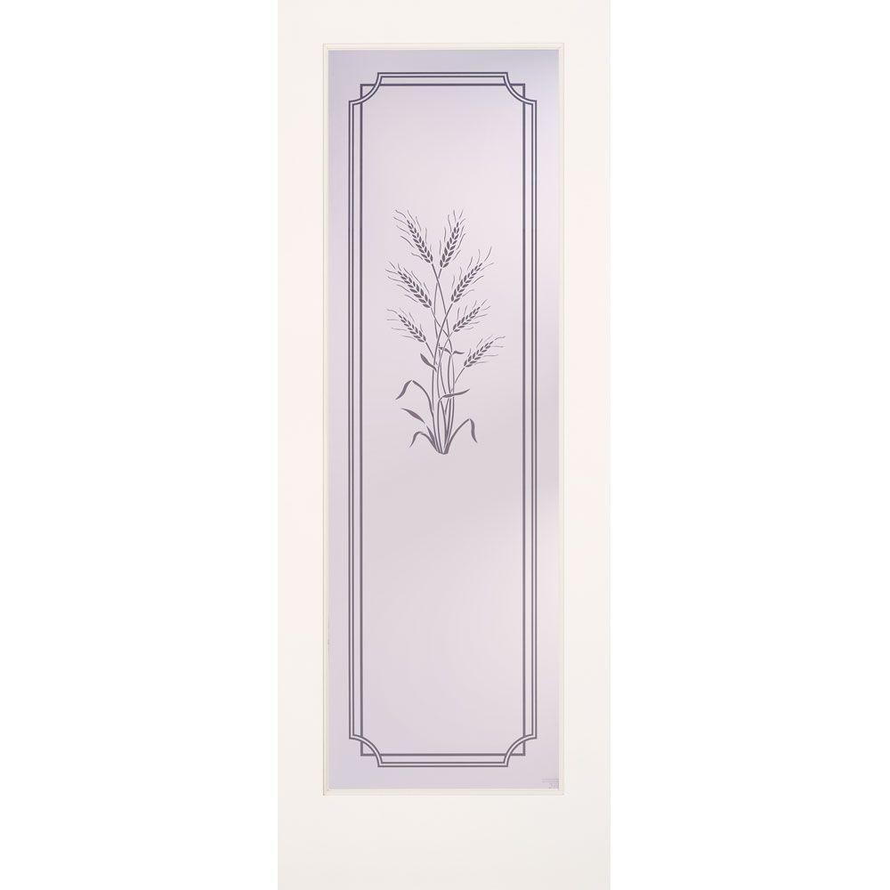 Feather River Doors 24 in. x 80 in. Pantry Smooth 1 Lite Primed MDF