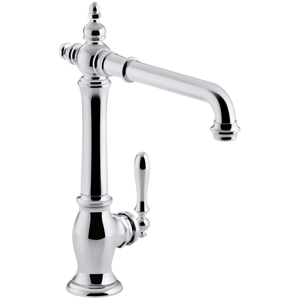 KOHLER Artifacts SingleHandle Standard Kitchen Faucet with Victorian