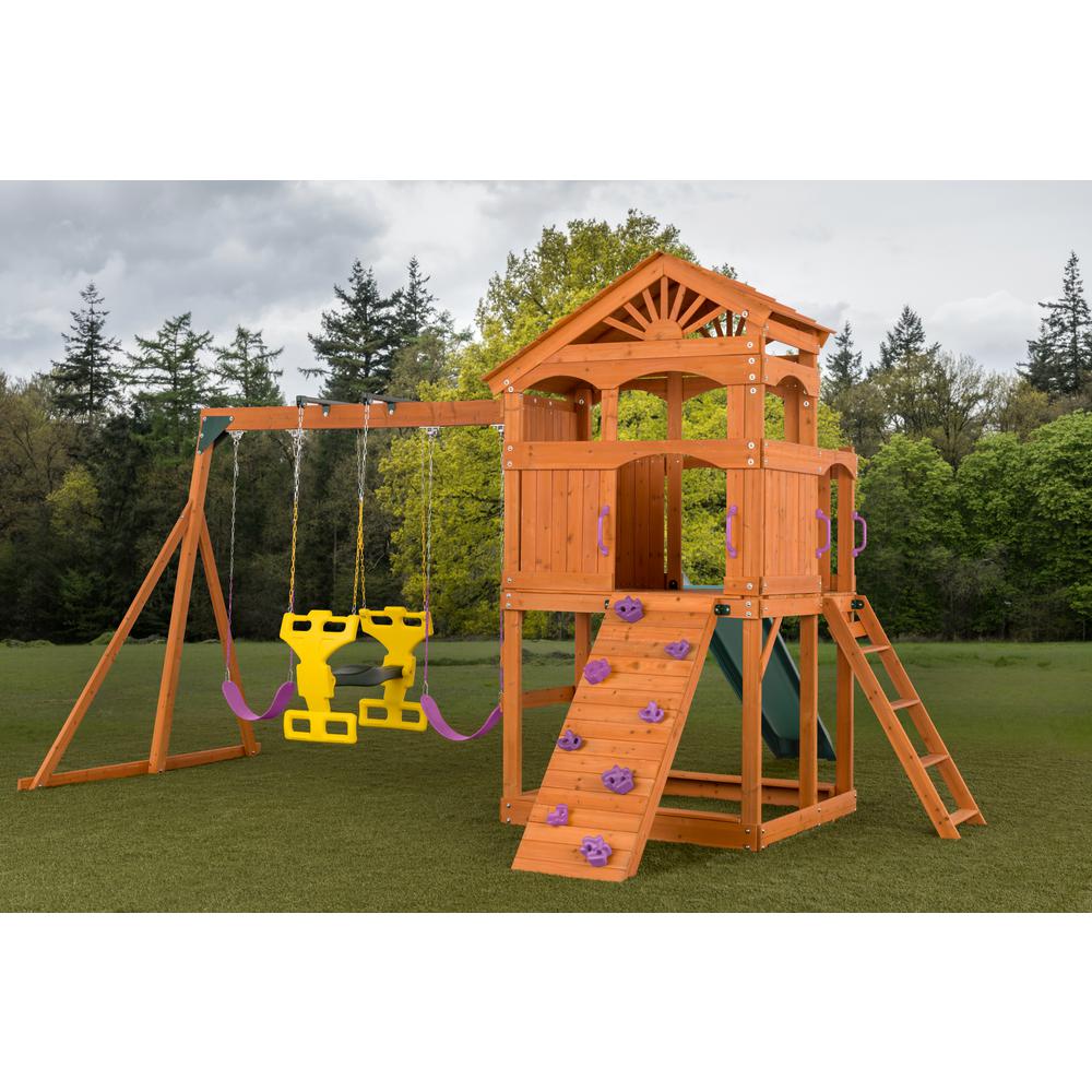 creative cedar designs timber valley wooden playset