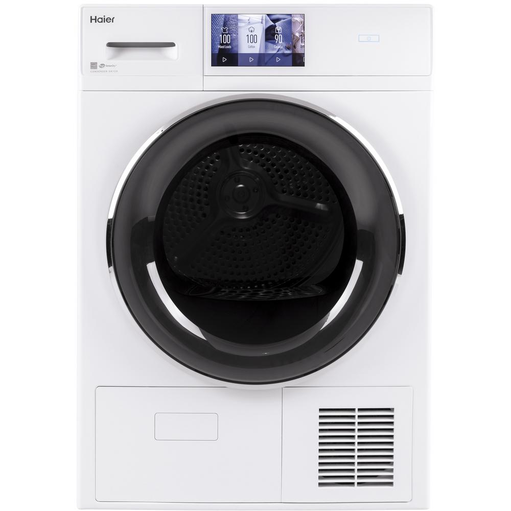 Haier 4.1 cu. ft. Smart 240 Volt White Stackable Electric Ventless Dryer, ENERGY STAR was $1299.0 now $898.0 (31.0% off)