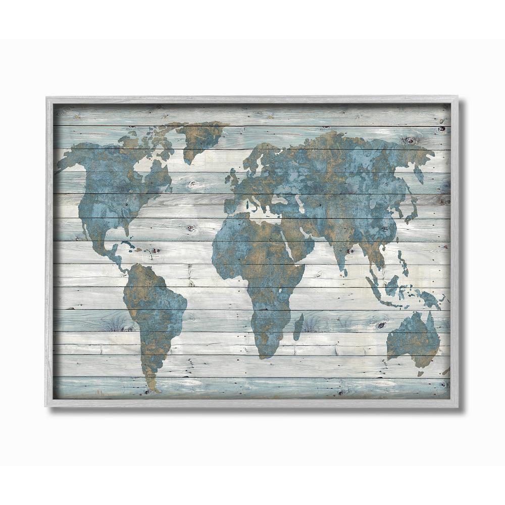 The Stupell Home Decor Collection 16 In X 20 In Slate Blue And