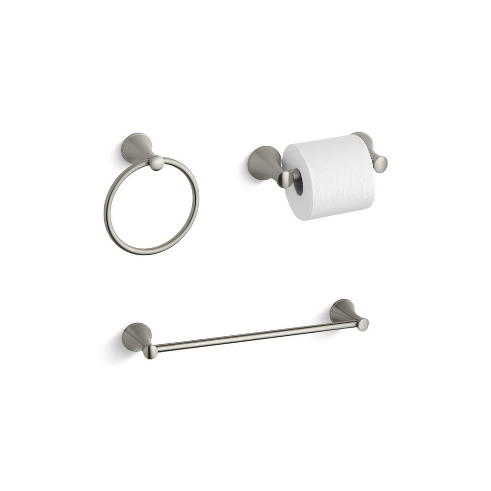KOHLER Coralais 8-Piece Bath Hardware Set in Vibrant Brushed Nickel-184851848418480 - The Home Depot KOHLER Coralais 8-Piece Bath Hardware Set in Vibrant Brushed Nickel-184851848418480 - The Home Depot