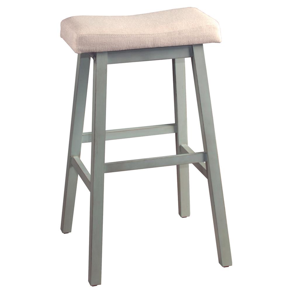 Hilale Furniture Moreno Blue Gray Non Swivel Backless Bar Stool Hilale Furniture Moreno Blue Gray Non Swivel Backless Bar Stool