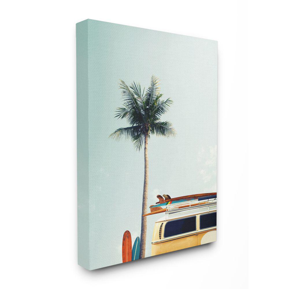 The Stupell Home Decor Collection 24 In X 30 In Surf Bus Yellow
