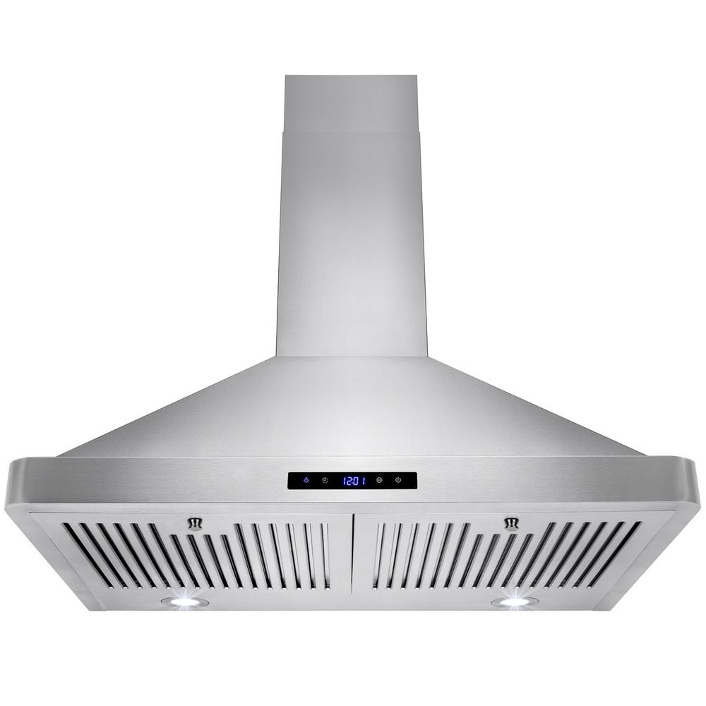 Akdy 30 In Convertible Kitchen Wall Mount Range Hood In Stainless