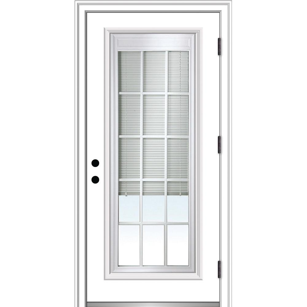 MMI Door 36 in. x 80 in. Internal Blinds and Grilles Left