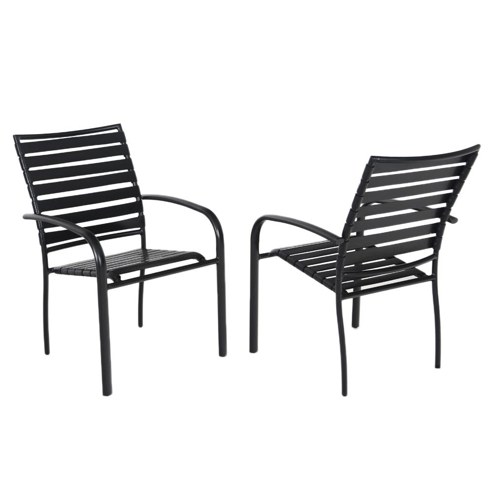 Black Aluminum Outdoor Dining Chairs Patio Chairs The Home