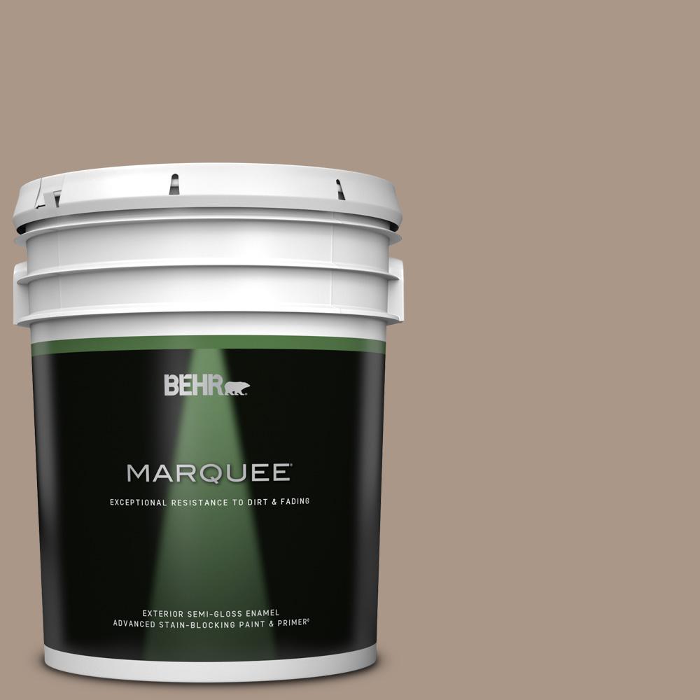 BEHR MARQUEE 5 Gal. #N230-4 Chic Taupe Semi-Gloss Enamel Exterior Paint ...