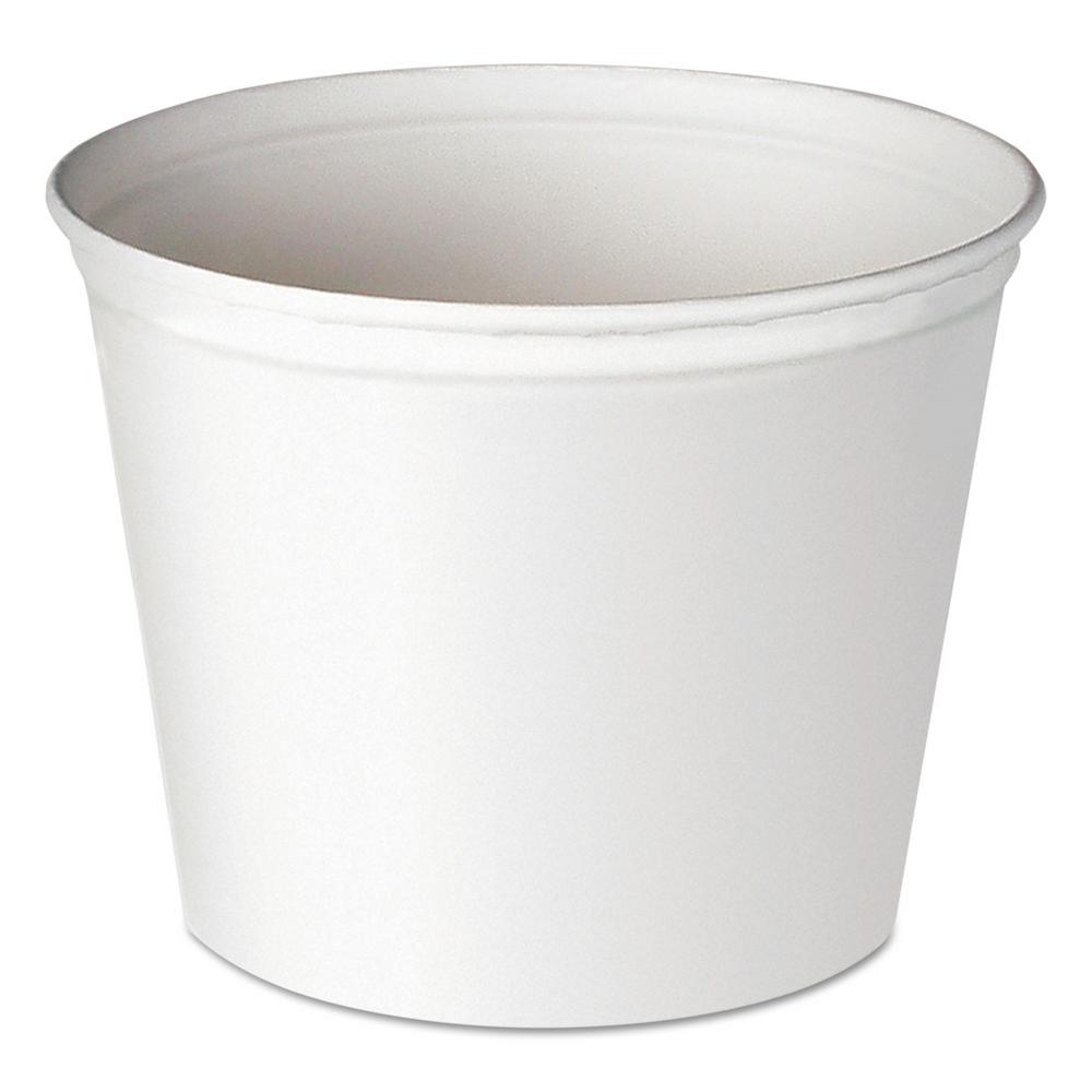 Solo Cup Company Unwaxed White 83 oz Double Wrapped Paper Bucket  100 count