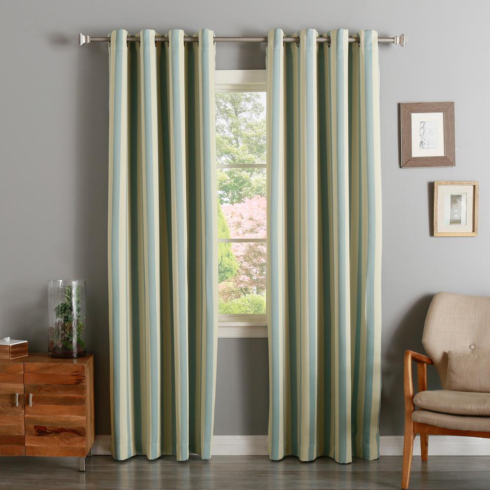 Best Home Fashion 96 In L Room Darkening Vertical Stripe Curtain Panel Biscuit And Sky Blue 2 Pack Best Home Fashion 96 In L Room Darkening Vertical Stripe Curtain Panel Biscuit And Sky Blue 2 Pack