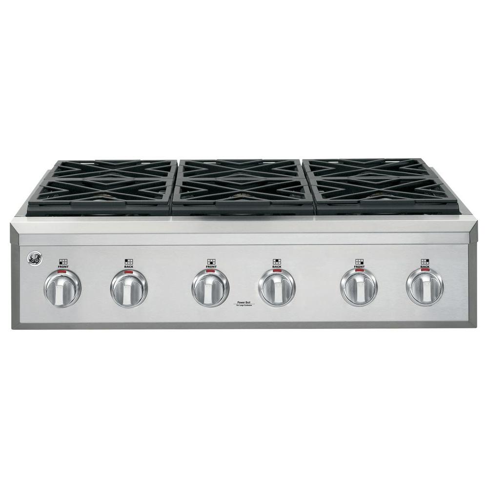 Kucht Pro-Style 36 in. 5.2 cu. ft. Natural Gas Range in Stainless ...