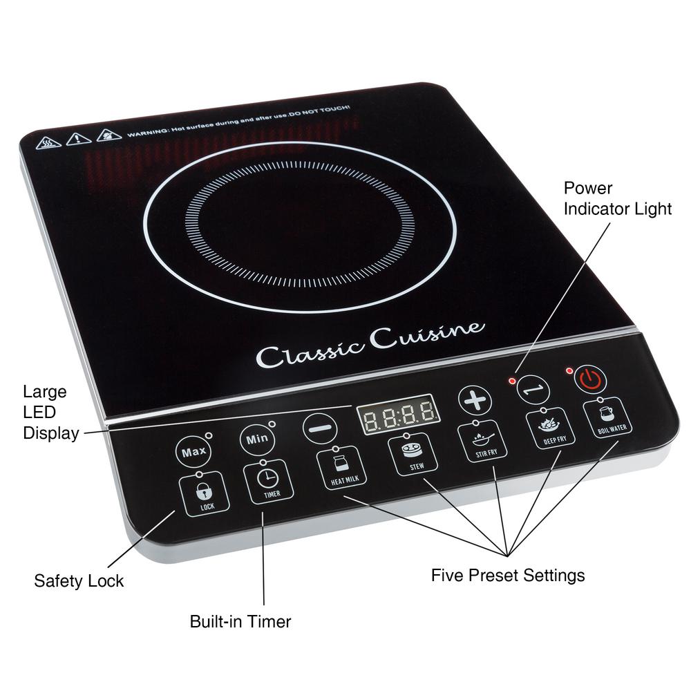 Classic Cuisine Multi Function 1800 Watt Portable Induction Cooker